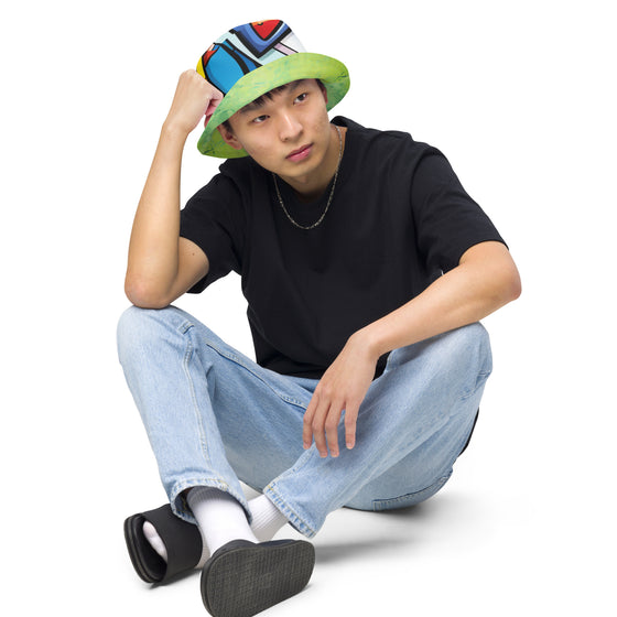 Abstract Hero Reversible bucket hat