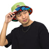 Abstract Hero Reversible bucket hat