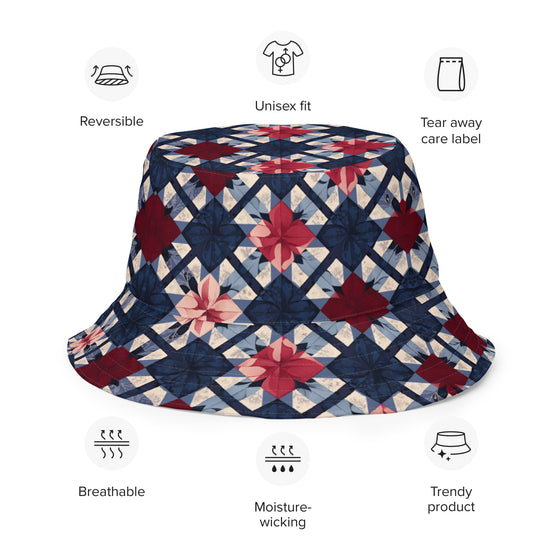 Grandma’s quilt reversible bucket hat