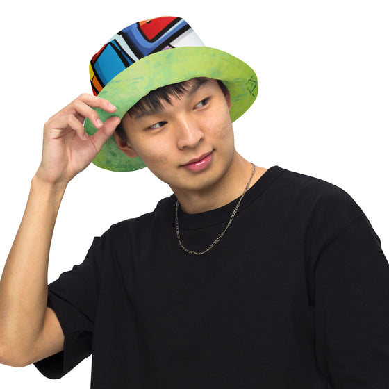 Abstract Hero Reversible bucket hat