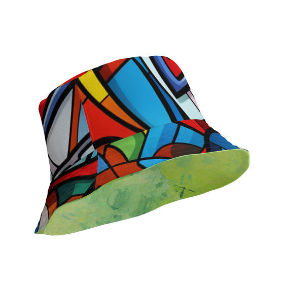 Abstract Hero Reversible bucket hat