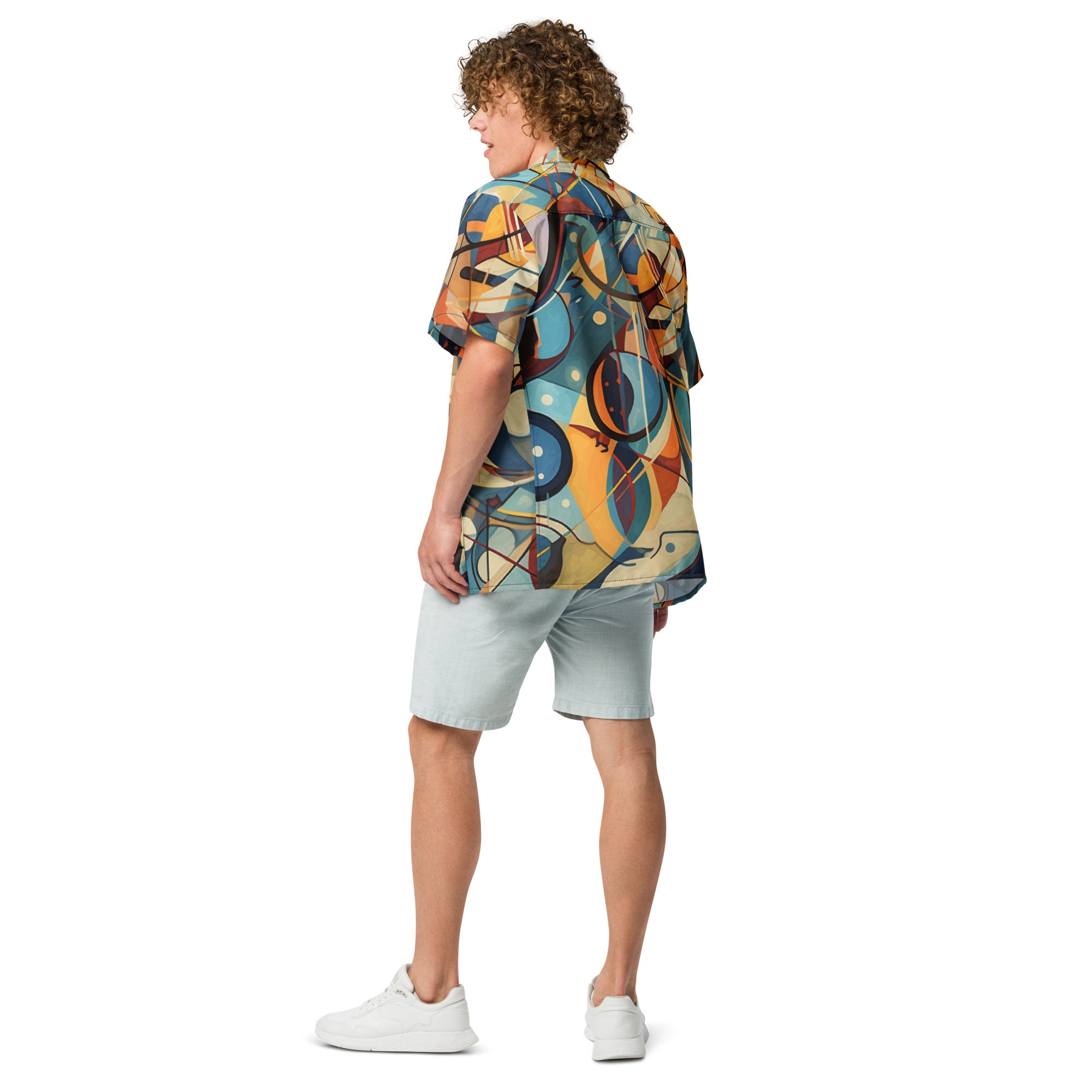 The Cubist Curveball Button-Up | Artistic Baseball Shirt for Geek Dads