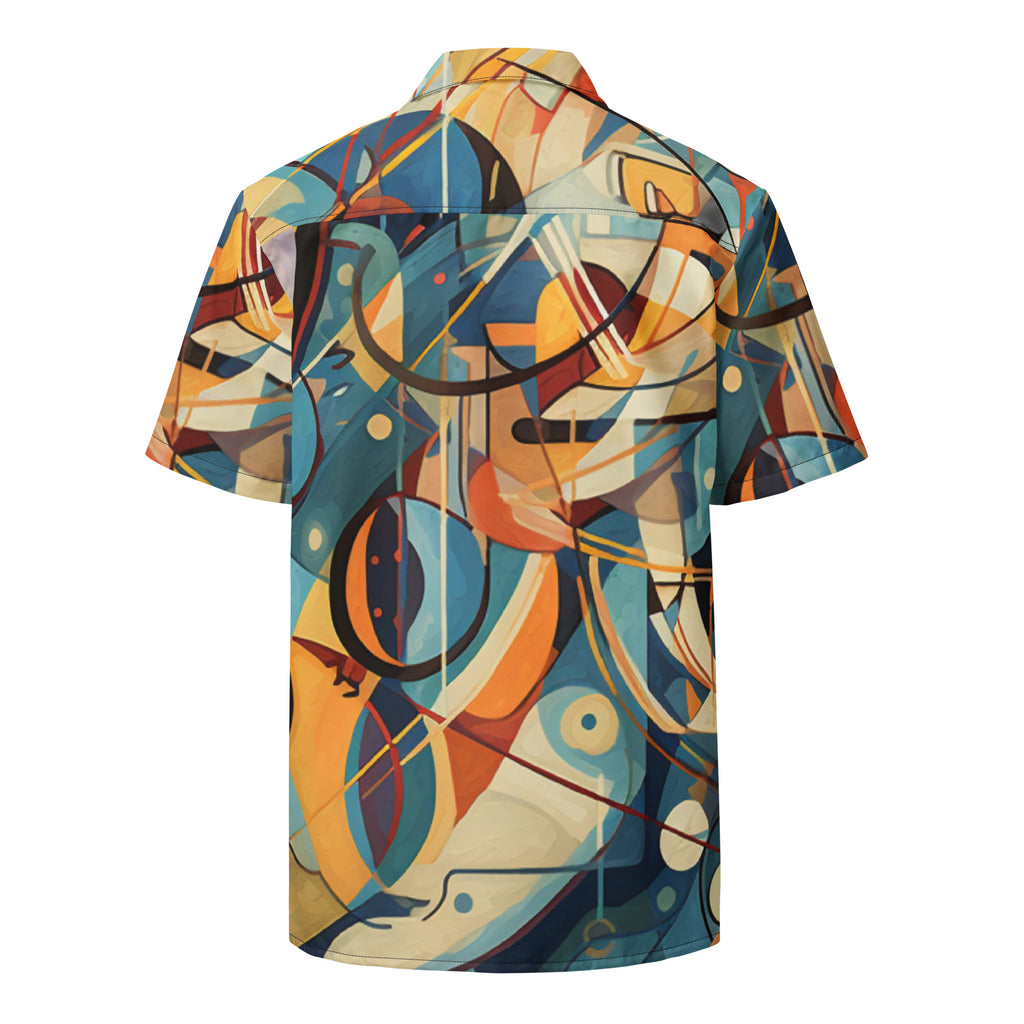 The Cubist Curveball Button-Up | Artistic Baseball Shirt for Geek Dads