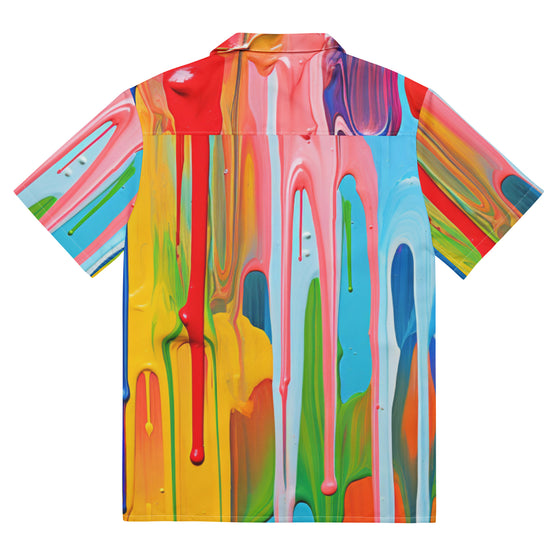 Dripping Paint Unisex button shirt