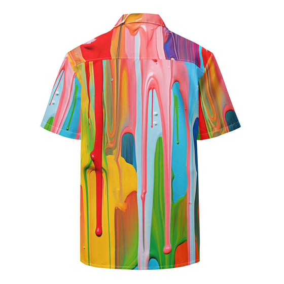 Dripping Paint Unisex button shirt