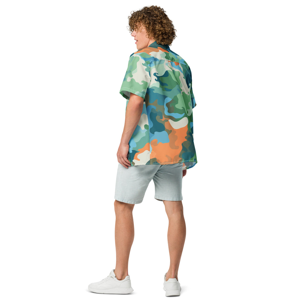 Subtle Gaming Camo Button-Down Shirt | Geek Dad Fashion