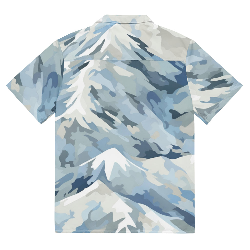 Arctic Stealth Camo Button-Up Shirt | Gaming & Esports Apparel