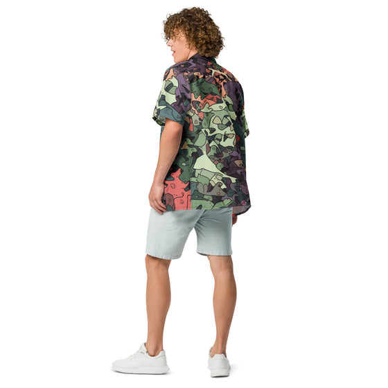 Dragon Camo Unisex button shirt