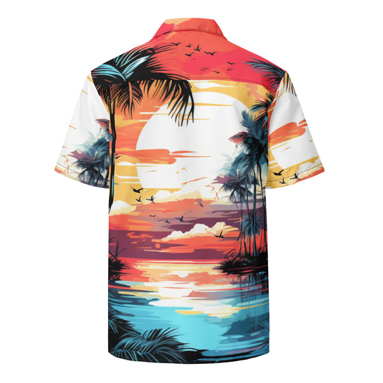 Beach Sunset Unisex button shirt