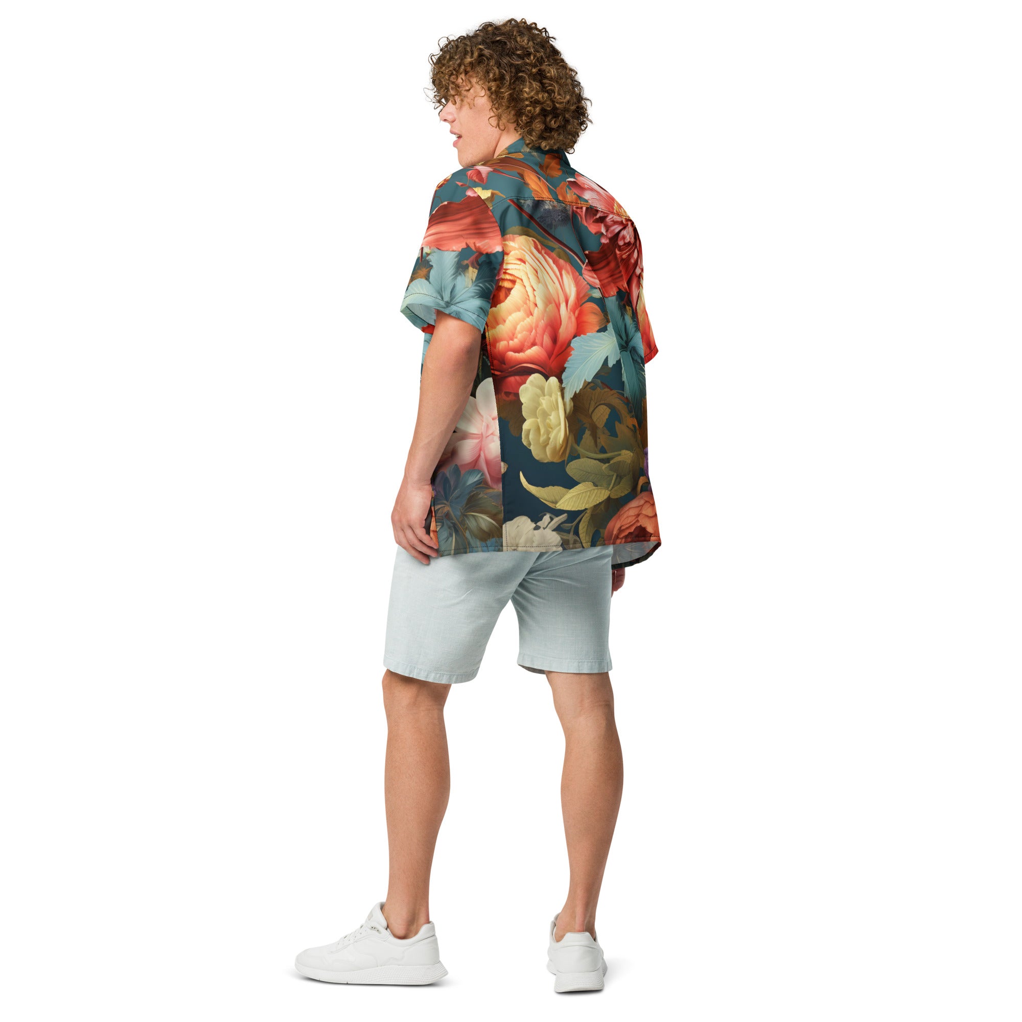 NPC Vacation Shirt | Funny Gamer Dad Floral Button-Up