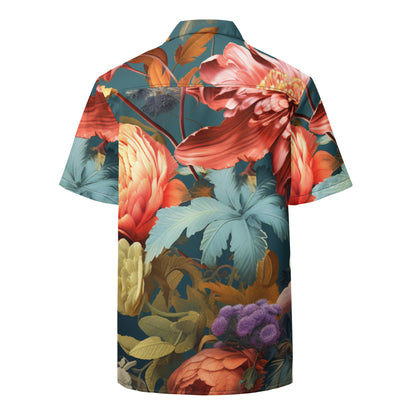 NPC Vacation Shirt | Funny Gamer Dad Floral Button-Up