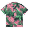 Pink Lightning Palms unisex button shirt