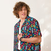 80s lightning unisex button shirt