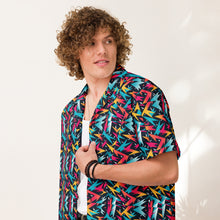  80s lightning unisex button shirt