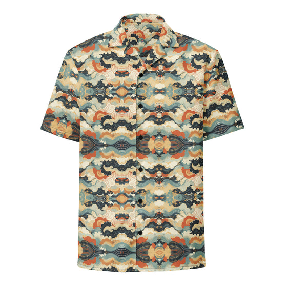 Cloud wave unisex button shirt