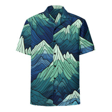  Fantasy Mountains Unisex button shirt