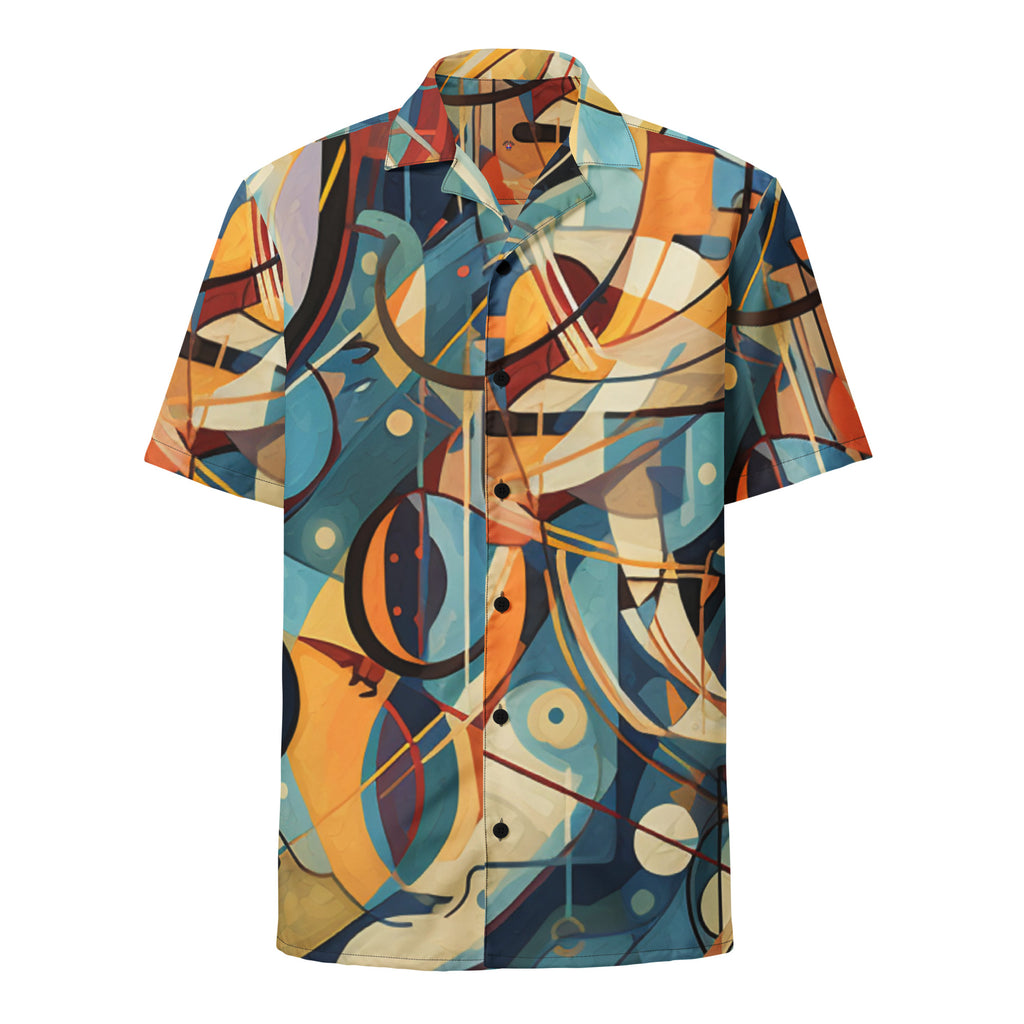 The Cubist Curveball Button-Up | Artistic Baseball Shirt for Geek Dads
