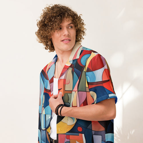 Abstract Art Unisex button shirt