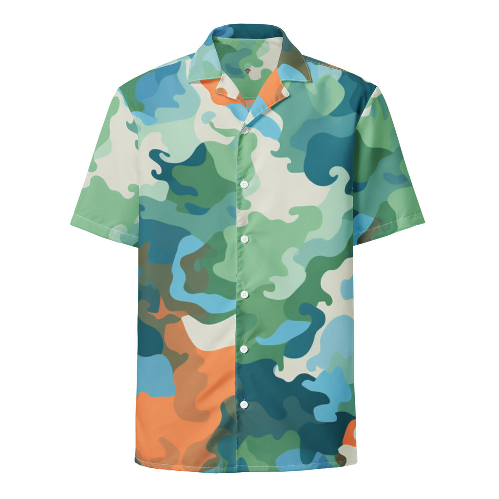 Subtle Gaming Camo Button-Down Shirt | Geek Dad Fashion