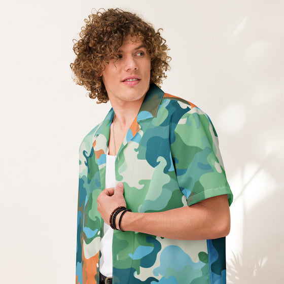 Summer Camo Unisex button shirt