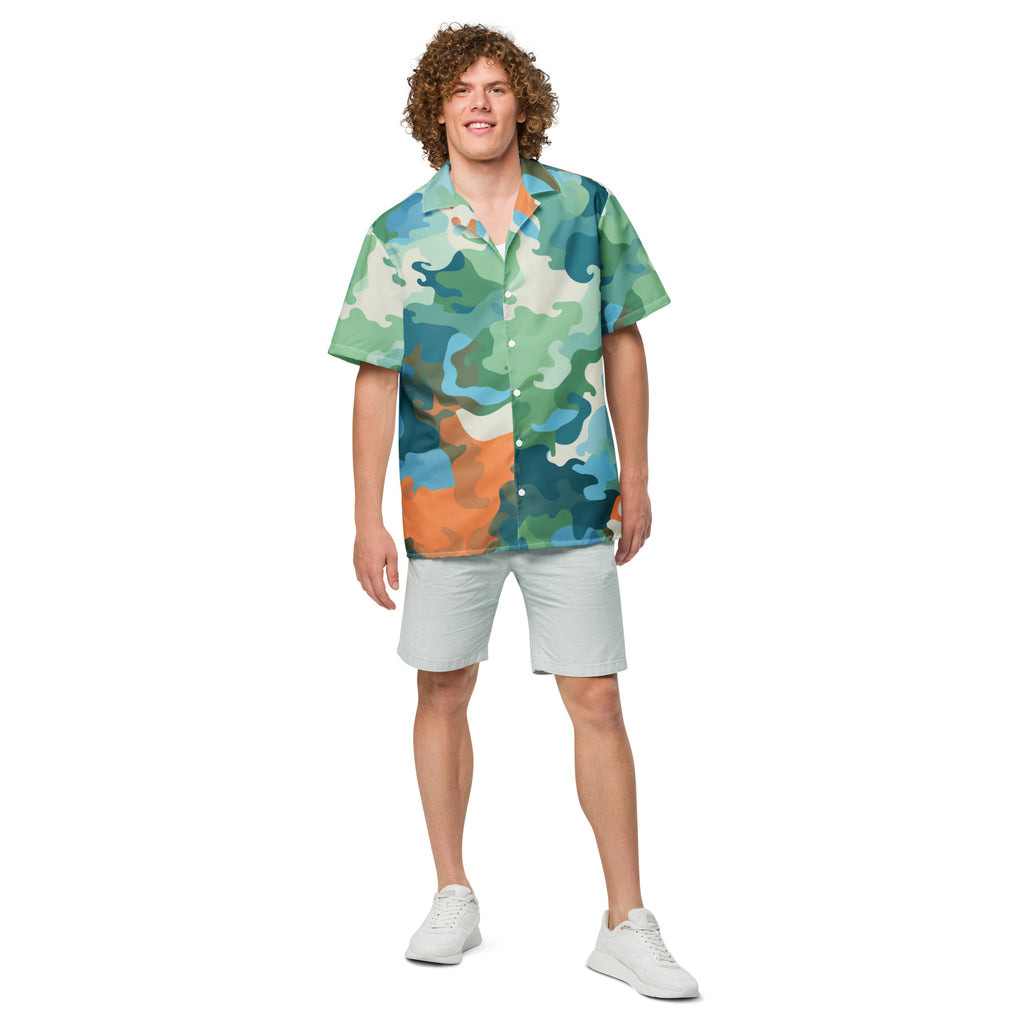 Subtle Gaming Camo Button-Down Shirt | Geek Dad Fashion