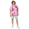 Pink Palm Unisex button shirt