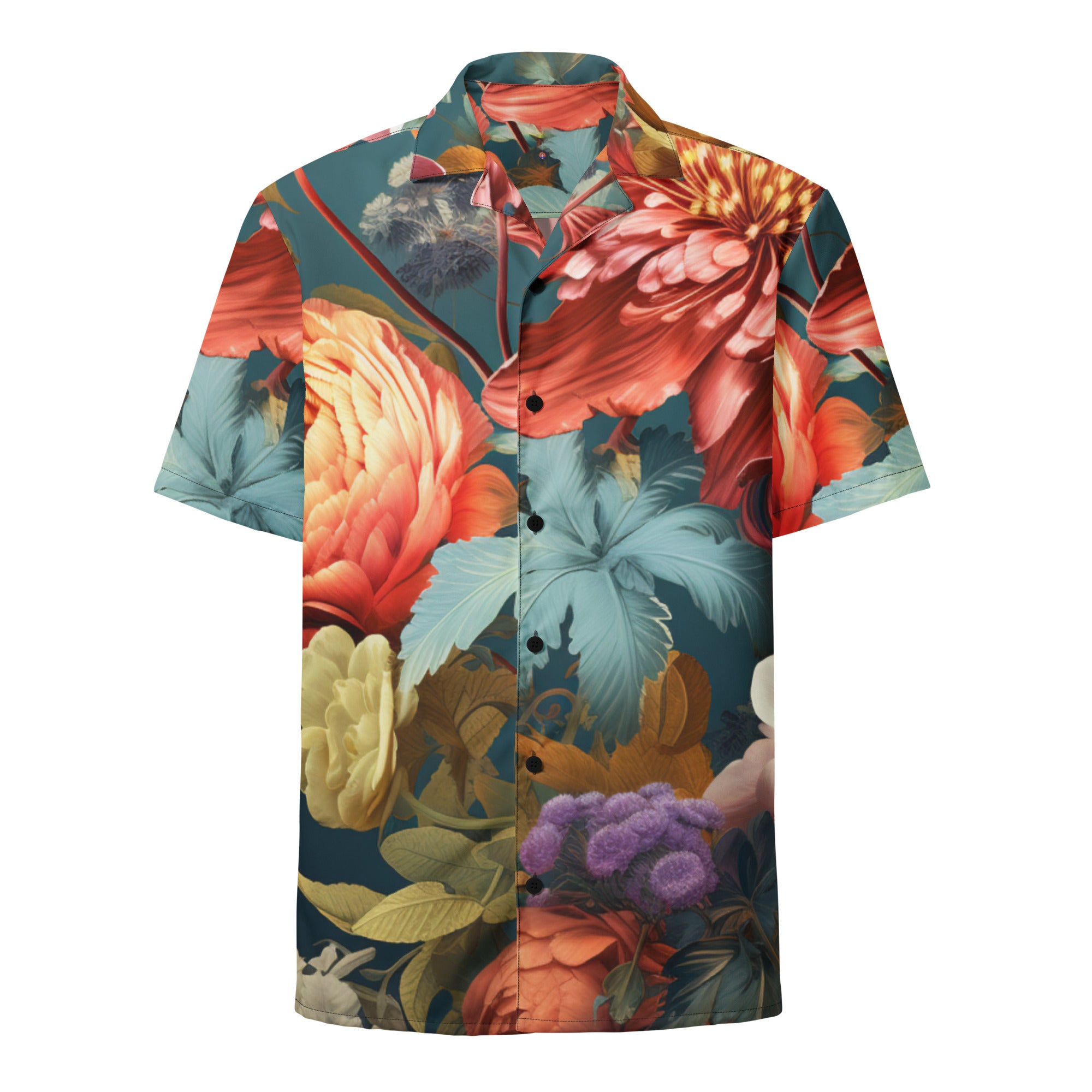 NPC Vacation Shirt | Funny Gamer Dad Floral Button-Up