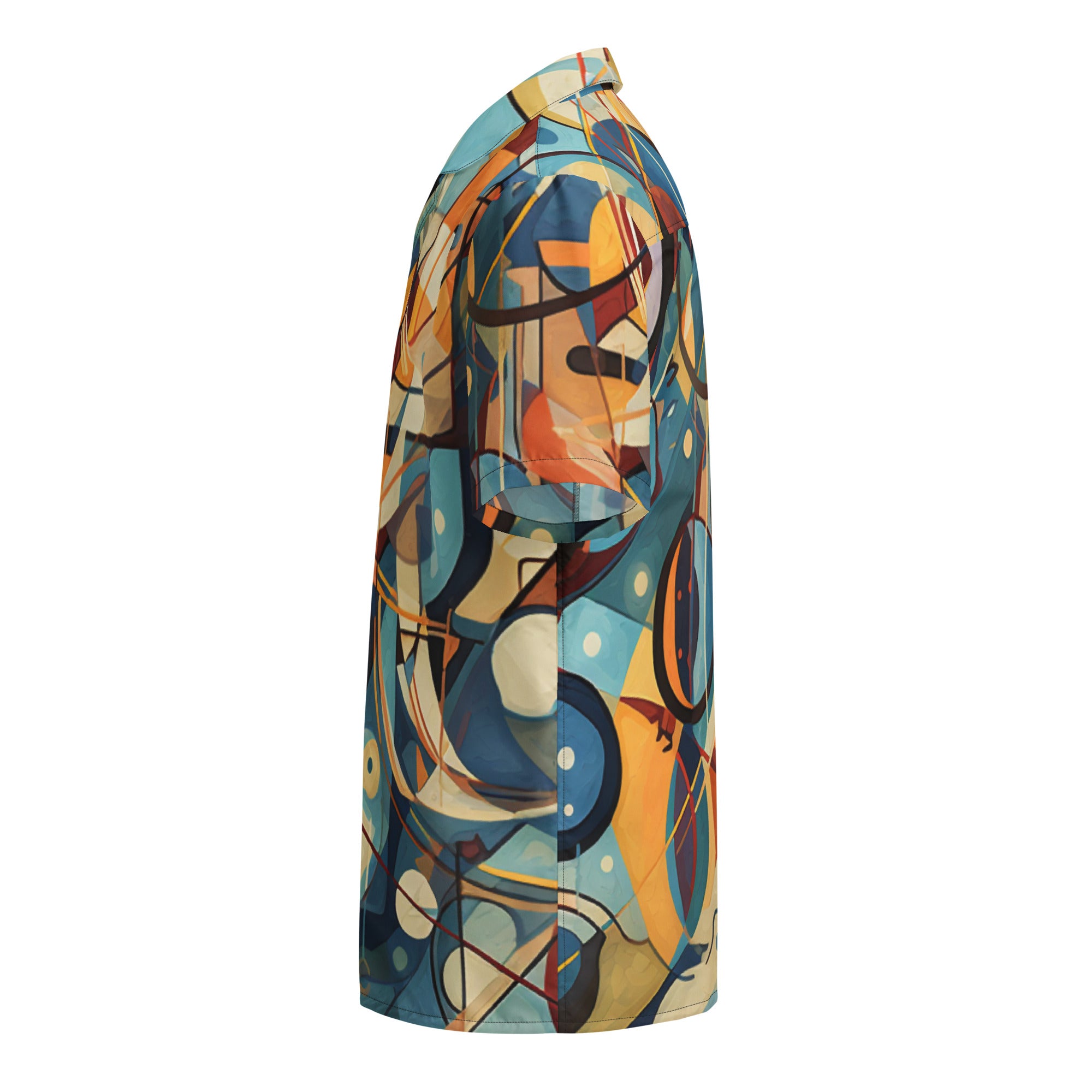 The Cubist Curveball Button-Up | Artistic Baseball Shirt for Geek Dads