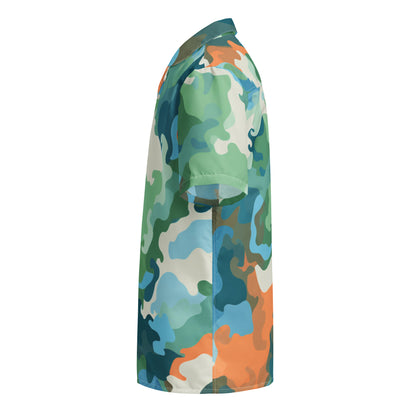 Subtle Gaming Camo Button-Down Shirt | Geek Dad Fashion