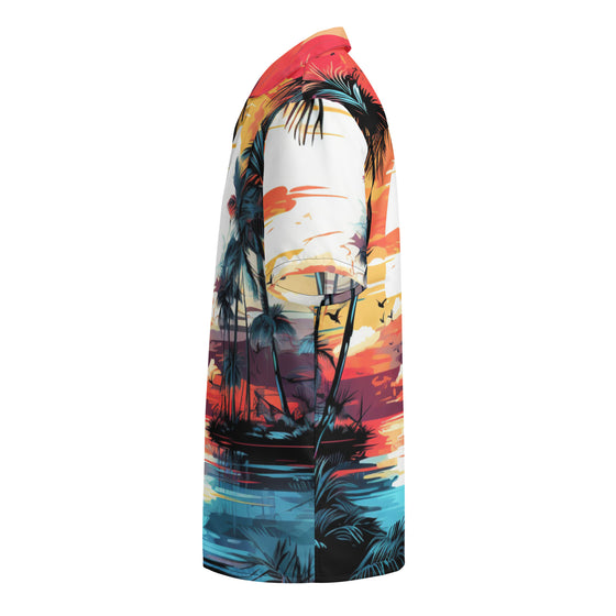 Beach Sunset Unisex button shirt