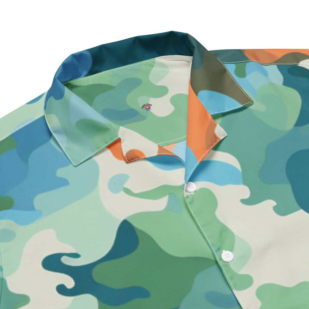 Subtle Gaming Camo Button-Down Shirt | Geek Dad Fashion
