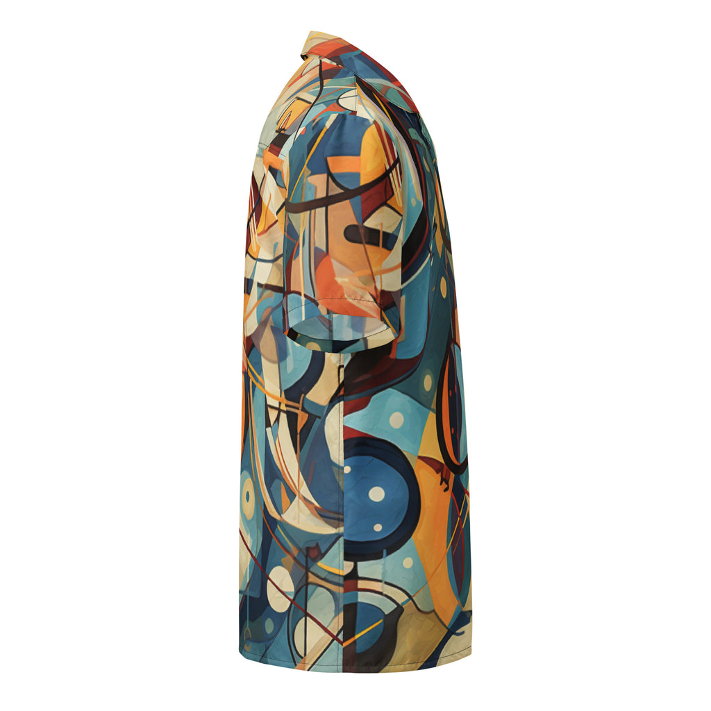 The Cubist Curveball Button-Up | Artistic Baseball Shirt for Geek Dads