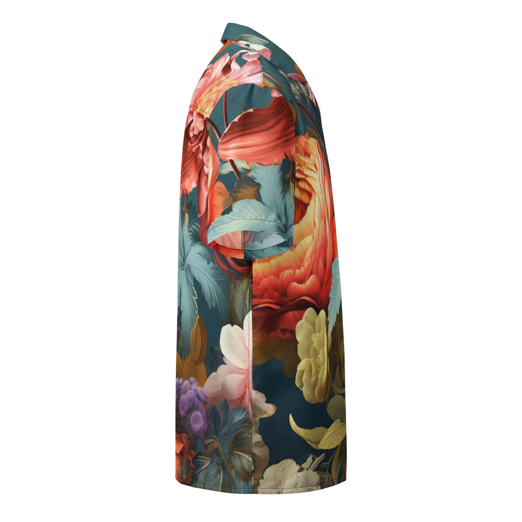 NPC Vacation Shirt | Funny Gamer Dad Floral Button-Up