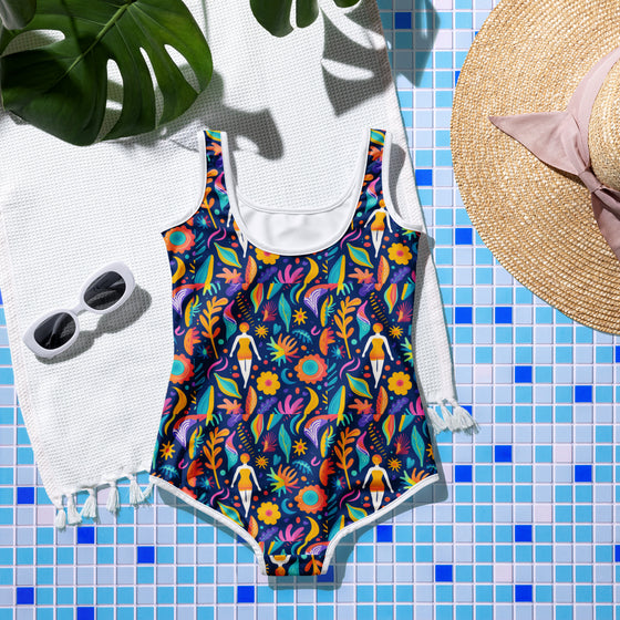 Fun in the Sun All-Over Print Youth Swimsuit