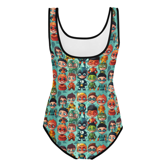 Mini Heroes All-Over Print Youth Swimsuit