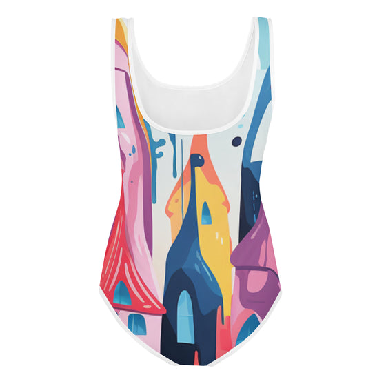 Princess Castle All-Over Print Youth Swimsuit