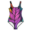 Flashy Leaves All-Over Print Youth Swimsuit