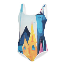  Princess Castle All-Over Print Youth Swimsuit