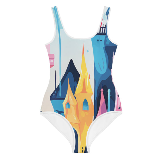 Princess Castle All-Over Print Youth Swimsuit