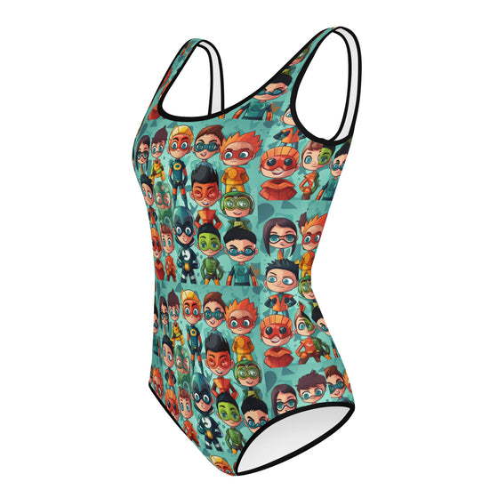 Mini Heroes All-Over Print Youth Swimsuit