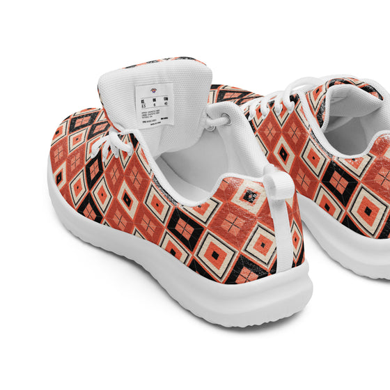 Argyle orange men’s athletic shoes