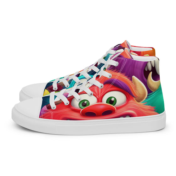 Funky Monsters Men’s high top canvas shoes