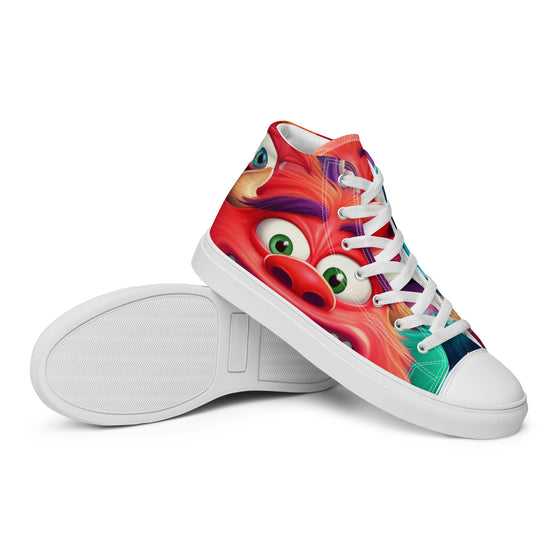 Funky Monsters Men’s high top canvas shoes