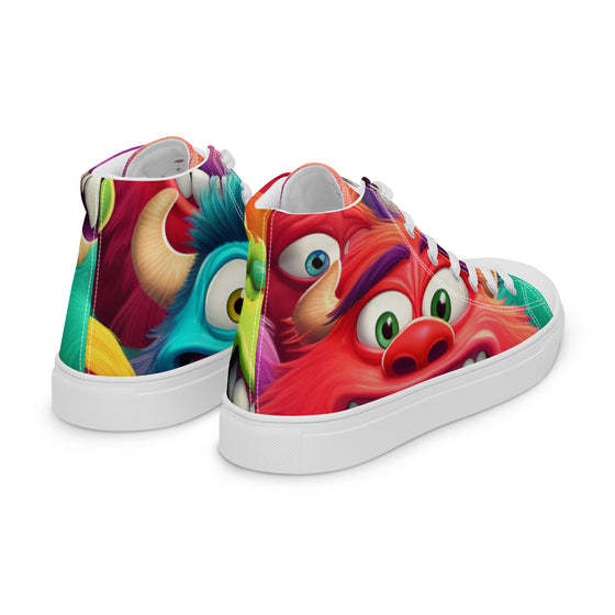 Funky Monsters Men’s high top canvas shoes