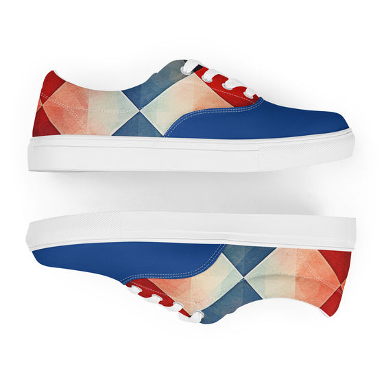 Men’s argyle lace-up canvas shoes