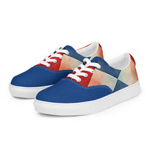  Men’s argyle lace-up canvas shoes