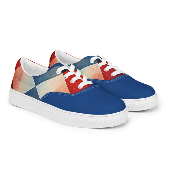 Men’s argyle lace-up canvas shoes