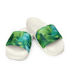 Blue Green Paint Swirl Men’s slides