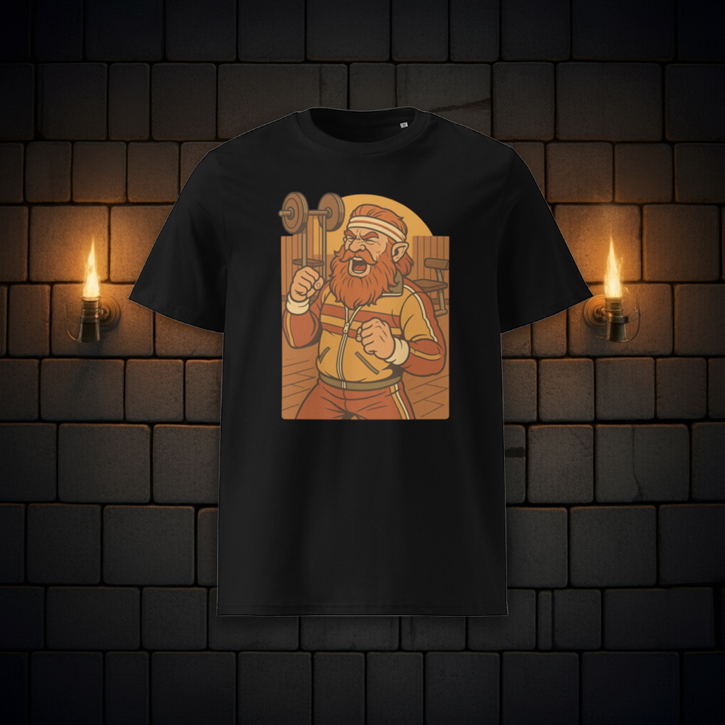 Dwarf Fitness Influencer Tee – “Get Swole or Go Home”