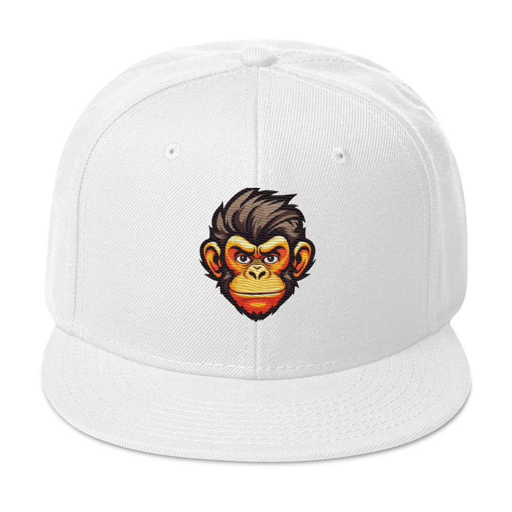 Player 1 Power-Up Snapback | Funny Retro Gamer Monkey Hat
